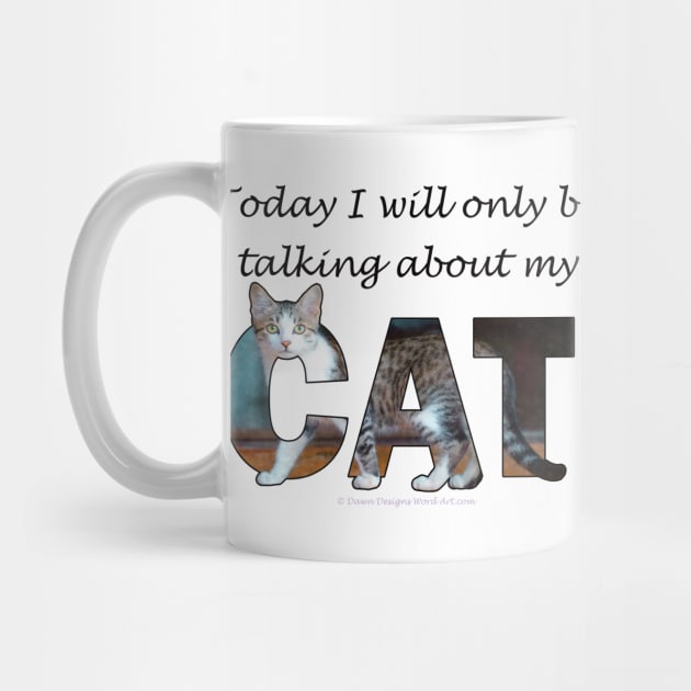 Today I will only be talking about my cat - gray and white tabby cat oil painting word art by DawnDesignsWordArt